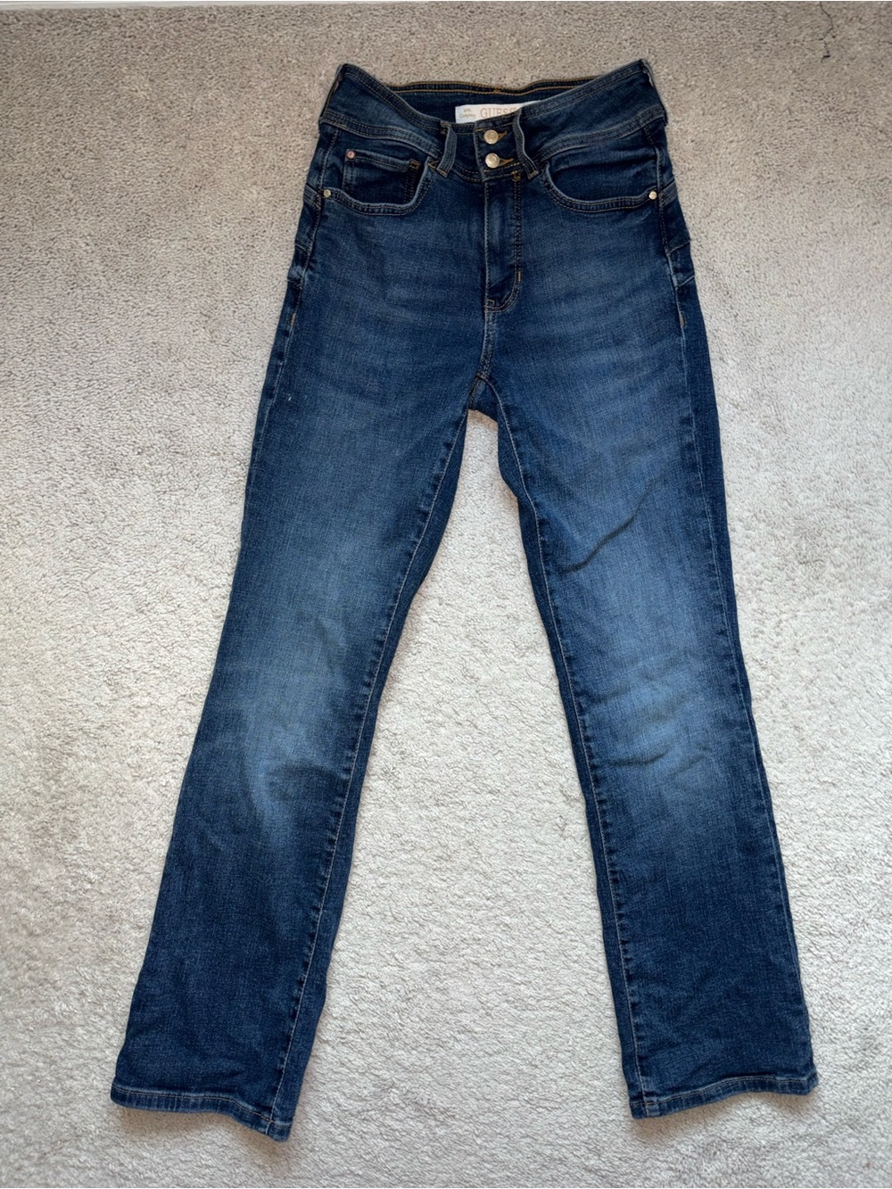 GUESS Dark Blue Straight Leg “Skinny High Shape-Up” Women’s Jeans